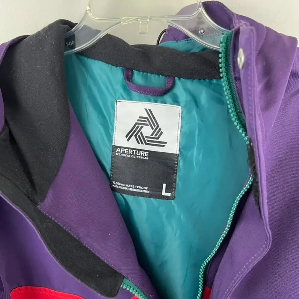 Vintage Mens' 90s Retro Aperture Waterproof Color Block Jacket Size L